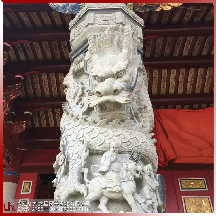 寺廟八仙龍柱