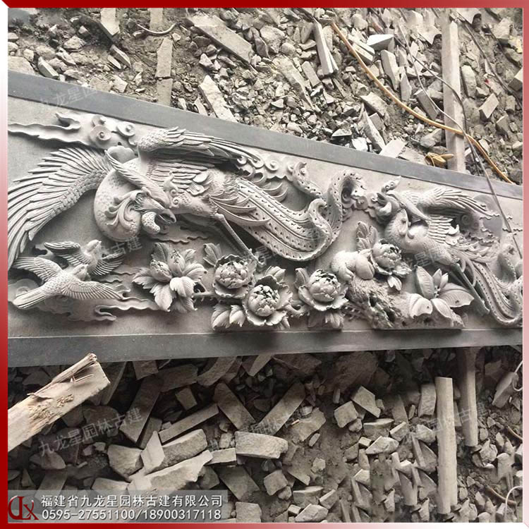 石材浮雕龍鳳圖片