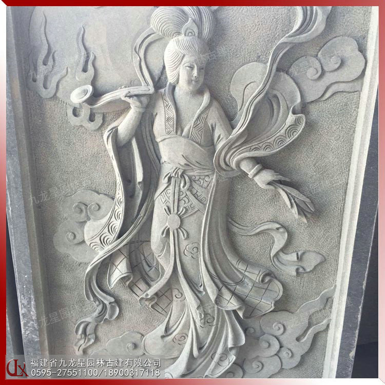 石雕浮雕仙女圖片