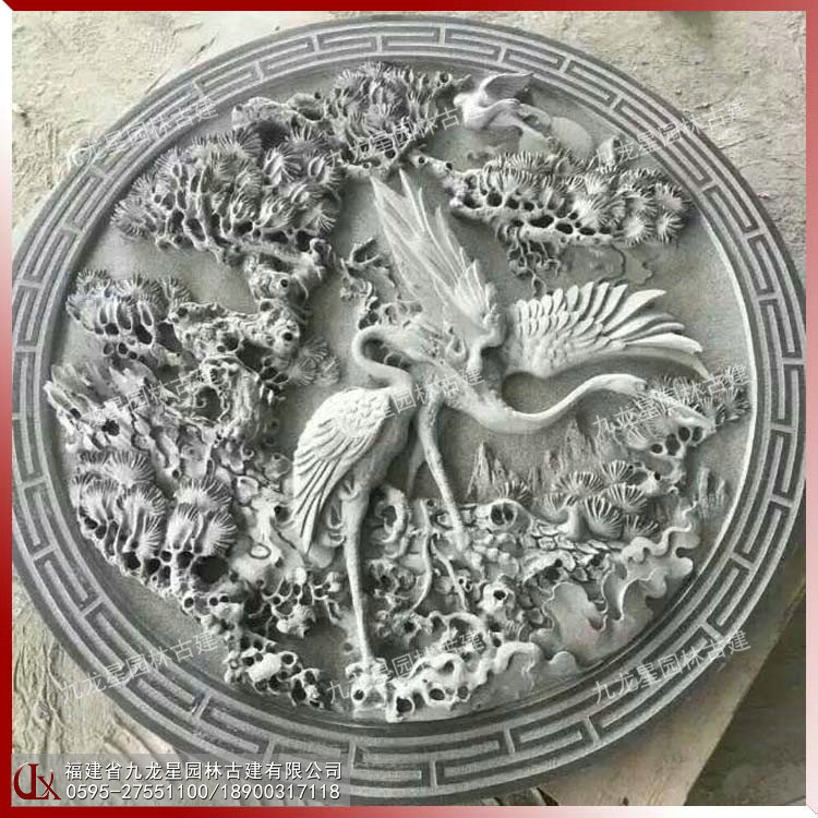 松鶴延年浮雕圖片